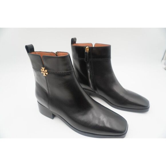 Brand New Tory Burch Everly Flat Boots Etrusco Calf Black Leather 10M. Leather. - Picture 1 of 10